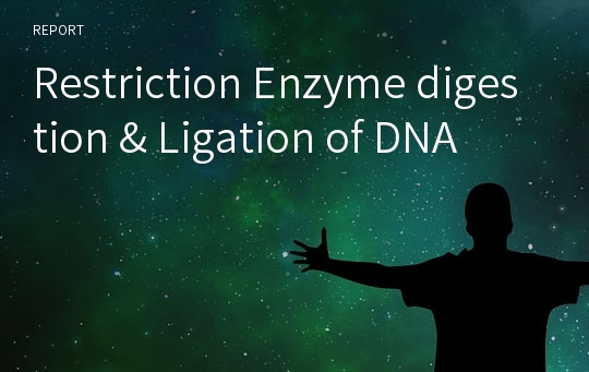 Restriction Enzyme digestion &amp; Ligation of DNA