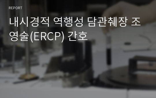 내시경적 역행성 담관췌장 조영술(ERCP) 간호