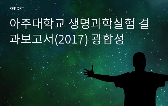 아주대학교 생명과학실험 결과보고서(2017) 광합성