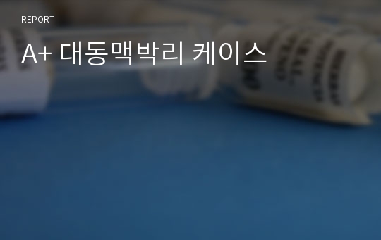 A+ 대동맥박리 케이스