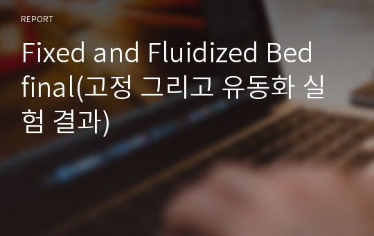 Fixed and Fluidized Bed final(고정 그리고 유동화 실험 결과)