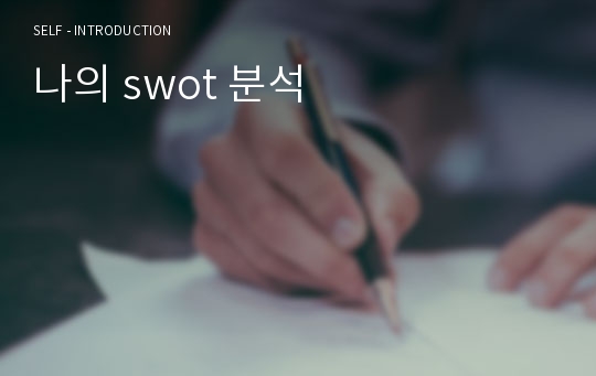 나의 swot 분석