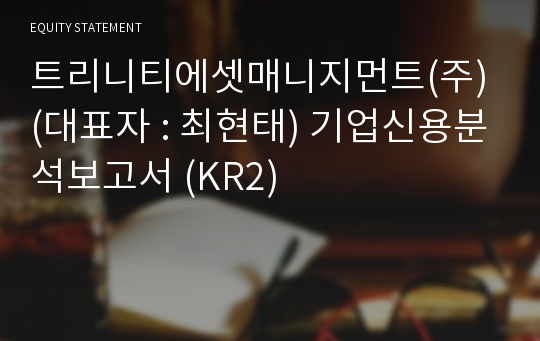 트리니티에셋매니지먼트(주) 기업신용분석보고서 (KR2)