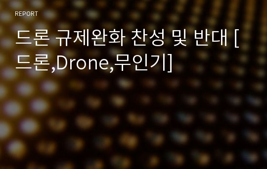 드론 규제완화 찬성 및 반대 [드론,Drone,무인기]