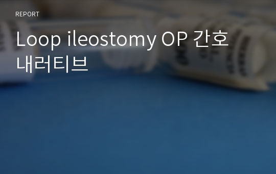 Loop ileostomy OP 간호 내러티브