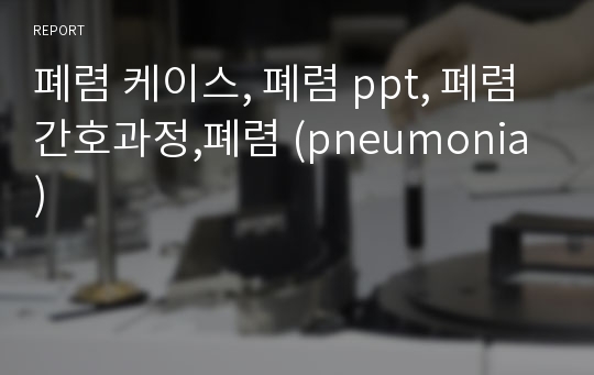 폐렴 케이스, 폐렴 ppt, 폐렴 간호과정,폐렴 (pneumonia)