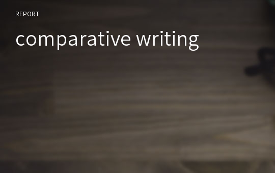 comparative writing