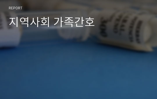 지역사회 가족간호