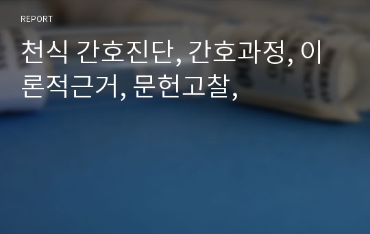 천식 간호진단, 간호과정, 이론적근거, 문헌고찰,