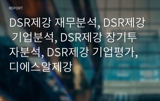 DSR제강 재무분석, DSR제강 기업분석, DSR제강 장기투자분석, DSR제강 기업평가, 디에스알제강