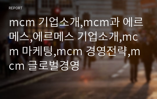 mcm 기업소개,mcm과 에르메스,에르메스 기업소개,mcm 마케팅,mcm 경영전략,mcm 글로벌경영