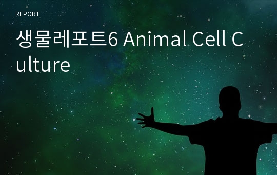생물레포트6 Animal Cell Culture