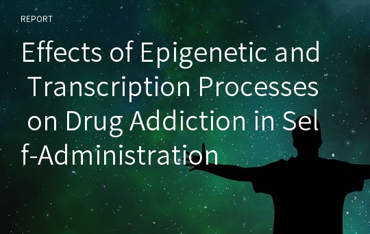 Effects of Epigenetic and Transcription Processes on Drug Addiction in Self-Administration