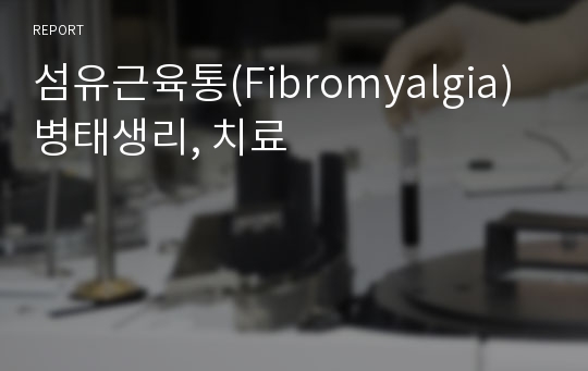 섬유근육통(Fibromyalgia) 병태생리, 치료