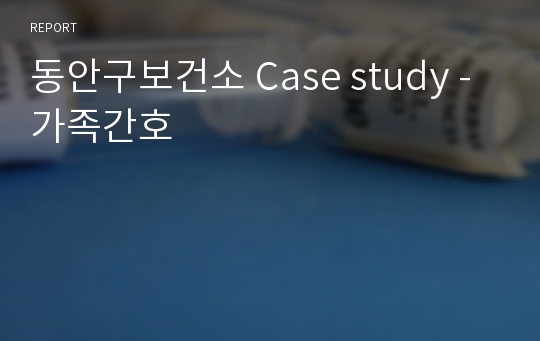 동안구보건소 Case study - 가족간호