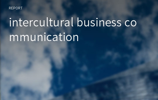 intercultural business communication