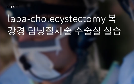 lapa-cholecystectomy 복강경 담낭절제술 수술실 실습