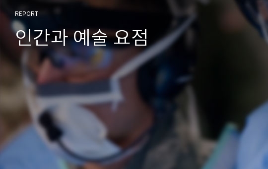 인간과 예술 요점