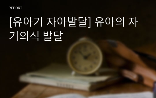 [유아기 자아발달] 유아의 자기의식 발달