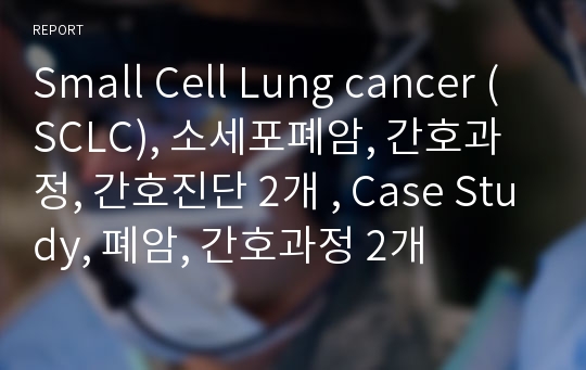 Small Cell Lung cancer (SCLC), 소세포폐암, 간호과정, 간호진단 2개 , Case Study, 폐암, 간호과정 2개