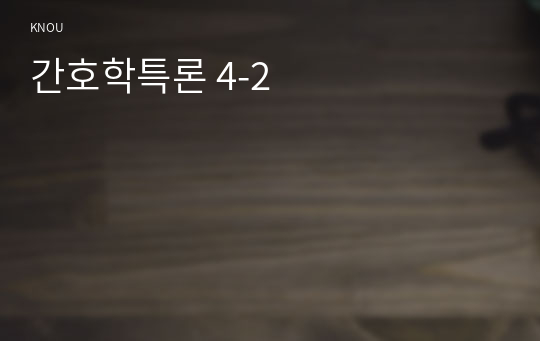 간호학특론 4-2