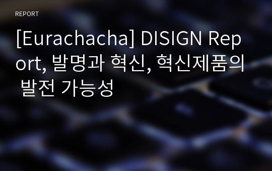 [Eurachacha] DISIGN Report, 발명과 혁신, 혁신제품의 발전 가능성