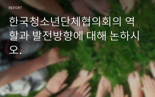 한국청소년단체협의회의 역할과 발전방향에 대해 논하시오.