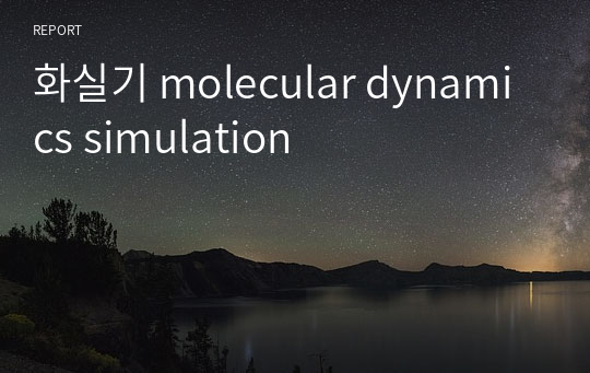 화실기 molecular dynamics simulation