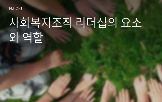 사회복지조직 리더십의 요소와 역할