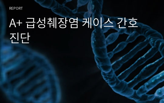 A+ 급성췌장염 케이스 간호진단