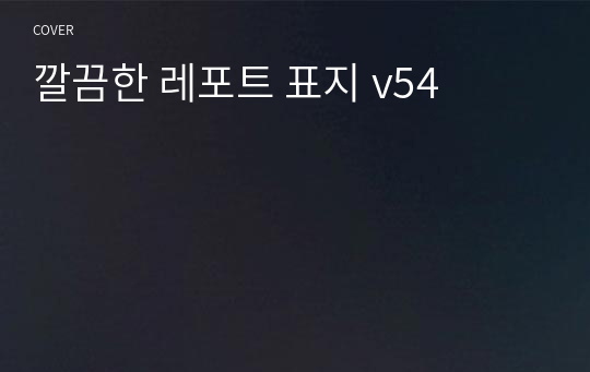 깔끔한 레포트 표지 v54