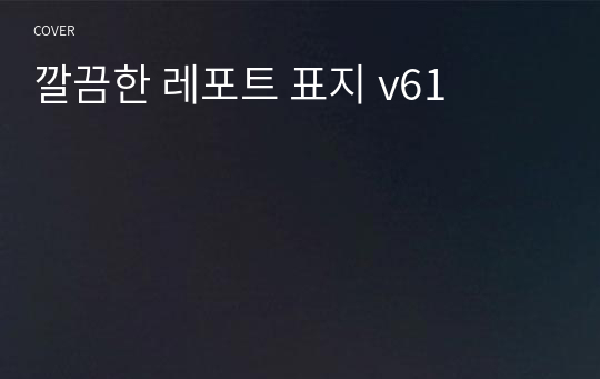 깔끔한 레포트 표지 v61