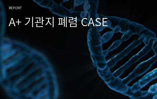 A+ 기관지 폐렴 CASE