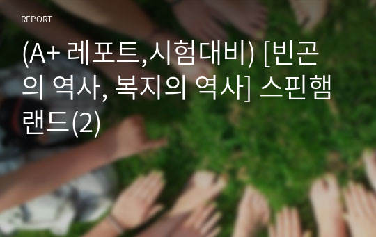 (A+ 레포트,시험대비) [빈곤의 역사, 복지의 역사] 스핀햄랜드(2)