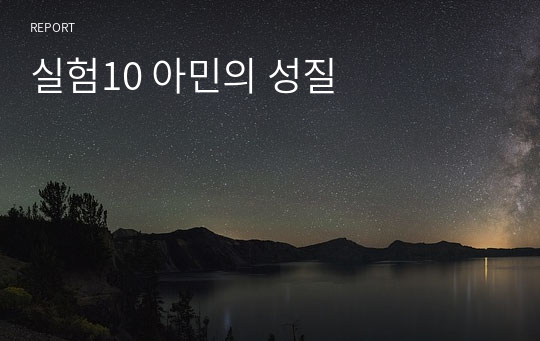 실험10 아민의 성질