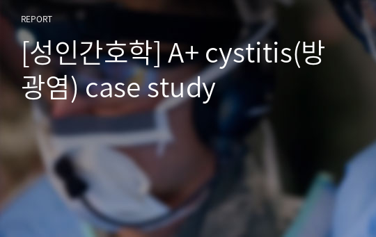 [성인간호학] A+ cystitis(방광염) case study