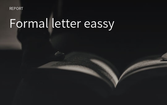 Formal letter eassy