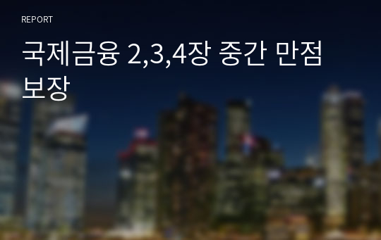 국제금융 2,3,4장 중간 만점 보장