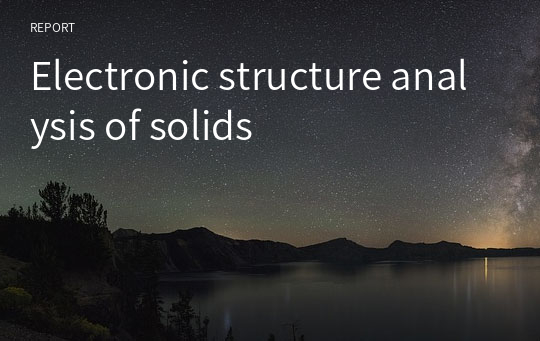 Electronic structure analysis of solids