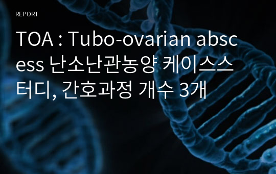 TOA : Tubo-ovarian abscess 난소난관농양 케이스스터디, 간호과정 개수 3개