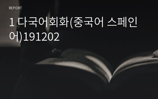 1 다국어회화(중국어 스페인어)191202