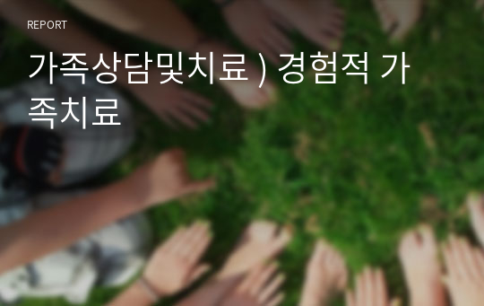 가족상담및치료 ) 경험적 가족치료