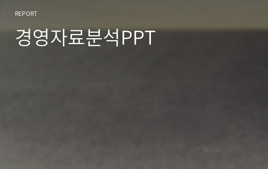 경영자료분석PPT