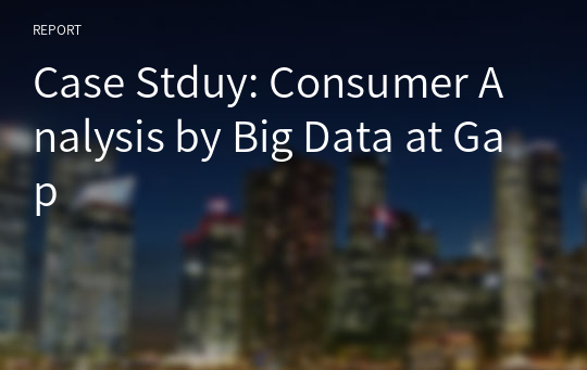 Case Stduy: Consumer Analysis by Big Data at Gap
