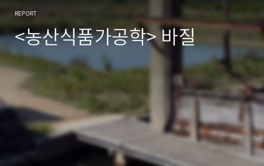 &lt;농산식품가공학&gt; 바질