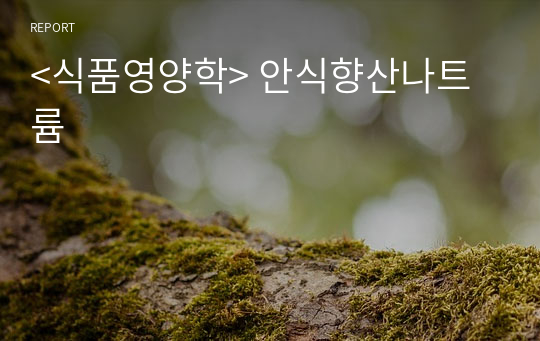 &lt;식품영양학&gt; 안식향산나트륨