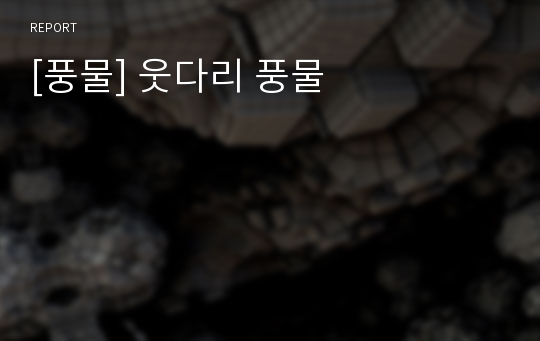 [풍물] 웃다리 풍물