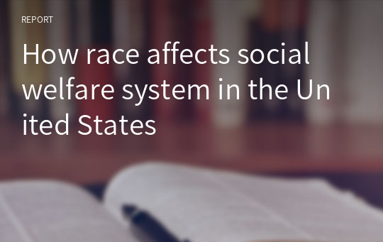 How race affects social welfare system in the United States