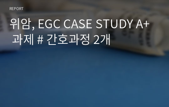 위암, EGC CASE STUDY A+ 과제 # 간호과정 2개
