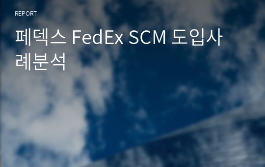페덱스 FedEx SCM 도입사례분석